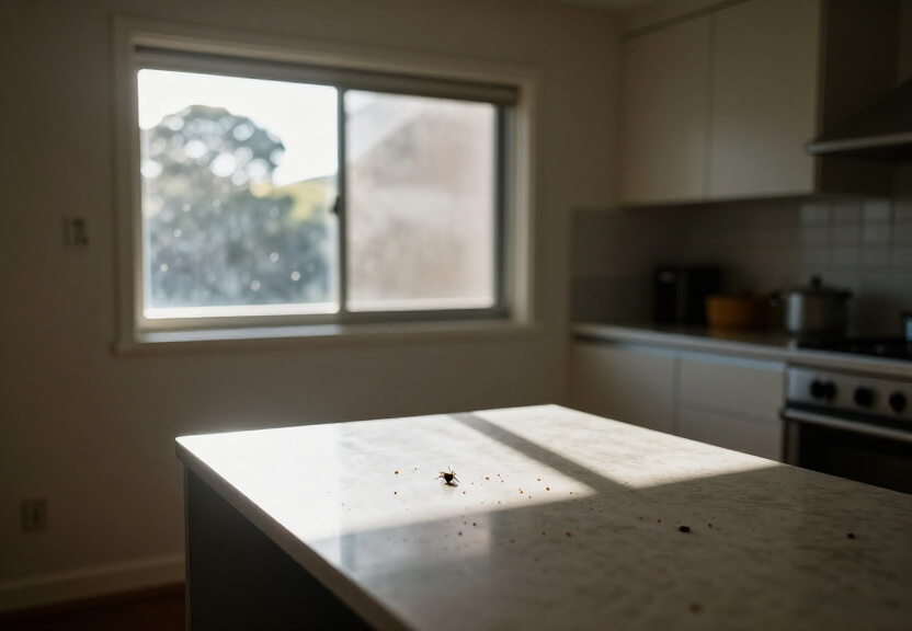 Cockroaches in a Plumpton storage area before removal